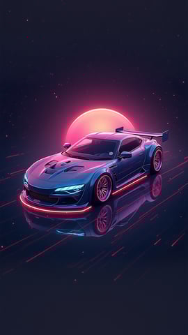 Bright Holographic Car Iridescent Texture Mobile Preview
