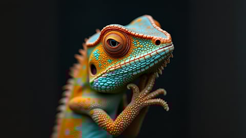 A Chameleon Changing Colors Mobile Preview