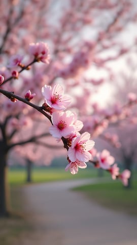 A Cherry Blossom Tree in Full Bloom Mobile Preview