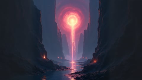 A City of Crystal Towers Glowing from Within Desktop Preview