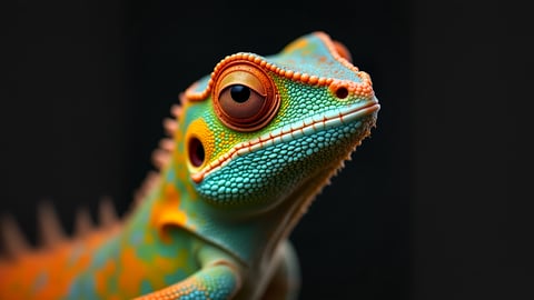Close-Up of a Chameleon Desktop Preview