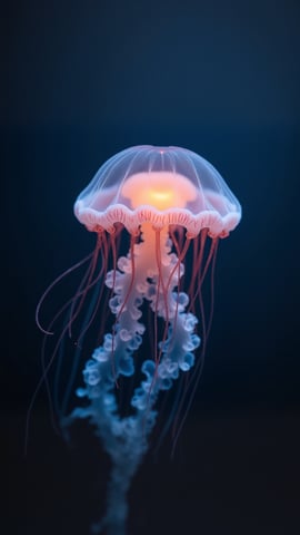 A Close-Up of a Jellyfish Mobile Preview