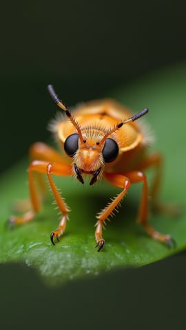 Ladybug on a Green Leaf Close-Up Mobile Preview