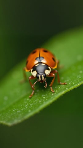 Ladybug on a Leaf: A Close-Up View Mobile Preview