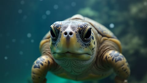 A Close-Up of a Sea Turtle’s Face Mobile Preview