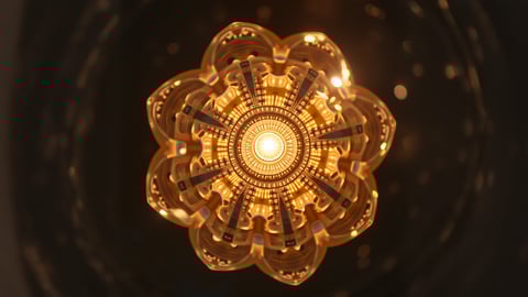 Sparkling Iridescent Crystal Chandelier Close-Up Desktop Preview