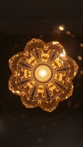 Sparkling Iridescent Crystal Chandelier Close-Up Mobile Preview