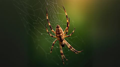 Spider’s Web Adorned with Dew Desktop Preview