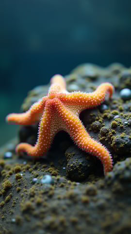 Starfish Close-Up on Rock Mobile Preview