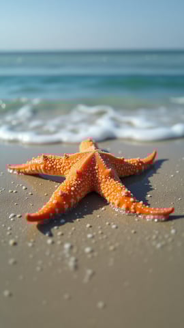 Starfish on the Sand: A Close-Up Mobile Preview