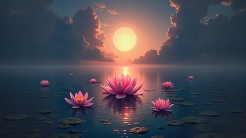 Vibrant Pink Lotus Flower Close-Up Desktop Preview