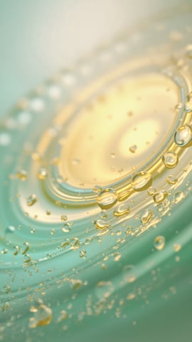 Clear Water Bubbles on Bright Blue Mobile Preview