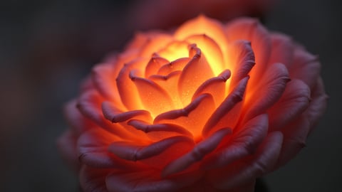 Colorful Translucent Flower Backlit by the Sun Desktop Preview