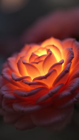 Colorful Translucent Flower Backlit by the Sun Mobile Preview