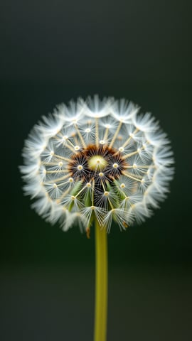 A Close-Up of a Dandelion Clock Mobile Preview