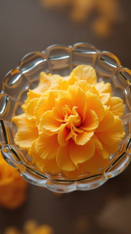 Yellow Flower in Glass: A Close-Up Mobile Preview