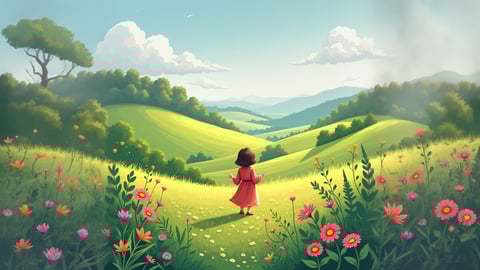 Coastal Cliffside with Lush Greenery and Wildflowers Desktop Preview