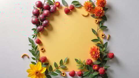 A Collection of Fruits and Leaves Desktop Preview