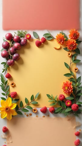 A Collection of Fruits and Leaves Mobile Preview