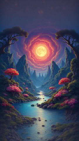 Colorful Alien Jungle on a Distant Planet Mobile Preview