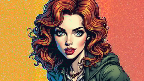 A Colorful and Action-Packed Comic Book Panel Desktop Preview