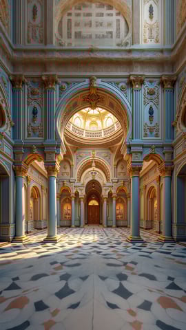 Colorful Indian Palace Facade Mobile Preview