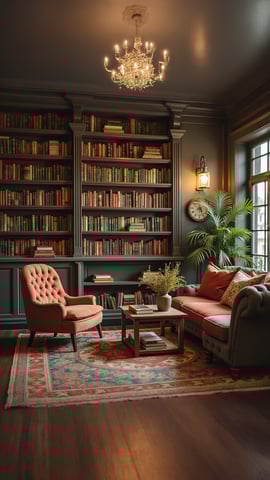 A Colorful and Organized Bookshelf with Books Mobile Preview