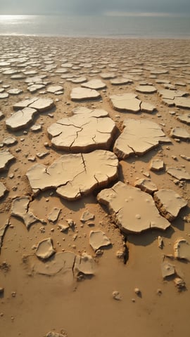 Cracked Earth Texture in a Dry Desert Mobile Preview
