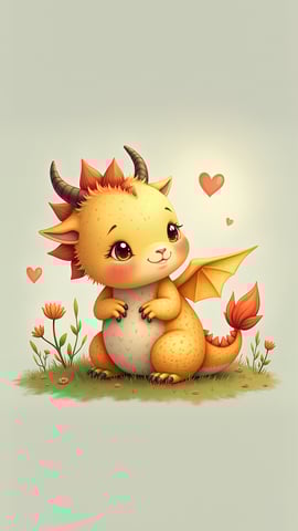 Cute Baby Dragon Hatching From Colorful Egg Mobile Preview