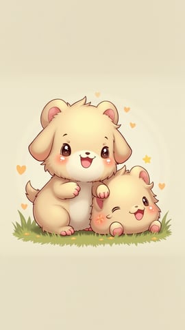 Cute Pastel Animal Game Wallpaper Mobile Preview
