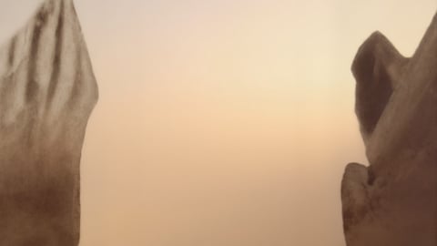 Pastel Dawn Over the Desert Dunes Desktop Preview