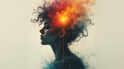 Double Exposure: Musician and Cityscape Desktop Preview