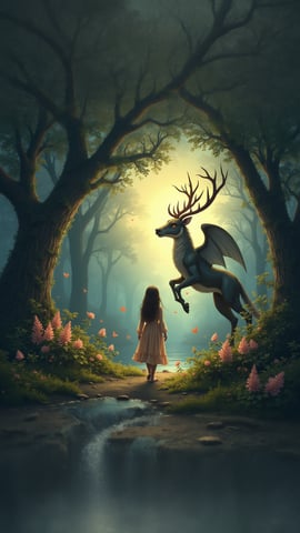 Enchanted Forest with Magical Creatures Mobile Preview