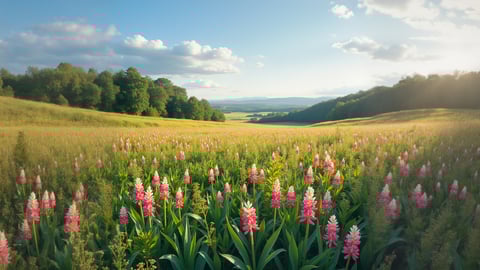 A Field of Bluebonnets in the Texas Hill Country Desktop Preview