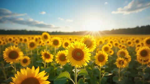 A Field of Sunflowers Desktop Preview