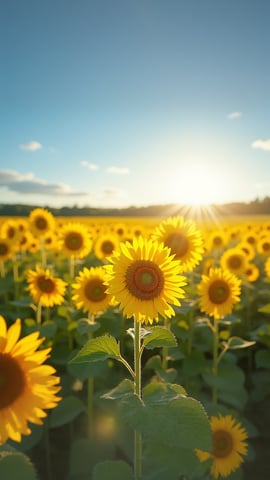A Field of Sunflowers Mobile Preview
