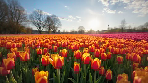 A Field of Tulips in the Netherlands Desktop Preview