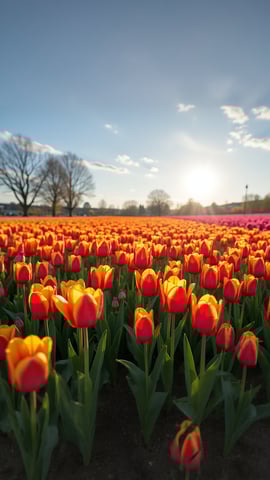 A Field of Tulips in the Netherlands Mobile Preview