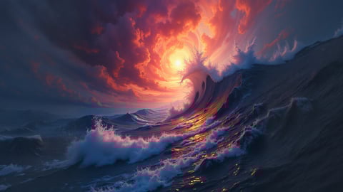 Fluid Pour of Liquid Holographic Paint Desktop Preview