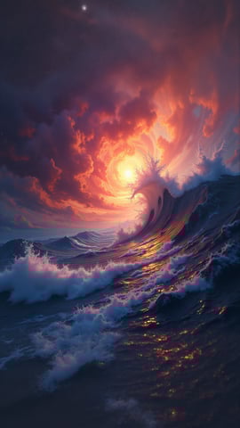 Fluid Pour of Liquid Holographic Paint Mobile Preview