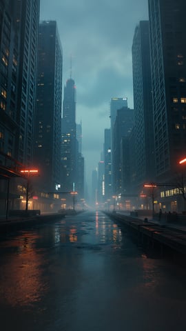 Futuristic Cyberpunk Cityscape from a Sci-Fi TV Show Mobile Preview