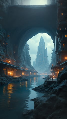 Futuristic Cityscape from a Sci-Fi Movie Mobile Preview