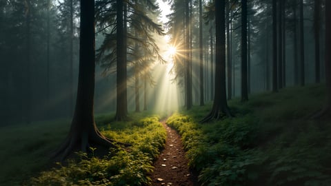 Giant Sequoia Trees with Sunlight Desktop Preview