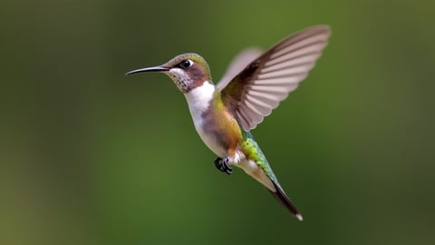 Hummingbird in Mid-Flight Desktop Preview