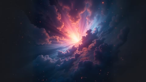 Light Burst with Pastel Streaks Mobile Preview