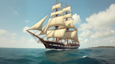A Majestic and Classic Sailing Ship Desktop Preview