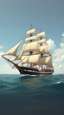 A Majestic and Classic Sailing Ship Mobile Preview