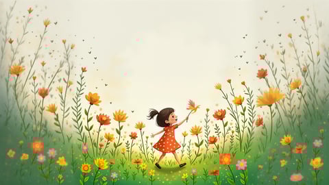 A Meadow Filled with Colorful Wildflowers Desktop Preview