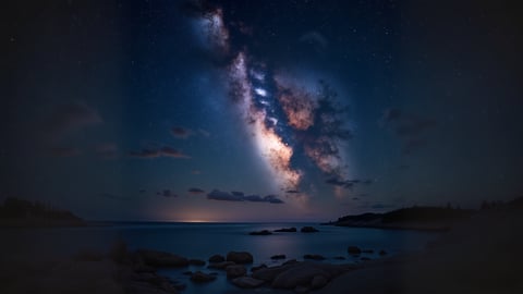 A Meteor Shower in the Night Sky Mobile Preview