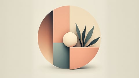 Overlapping Circles: A Minimalist Composition Desktop Preview